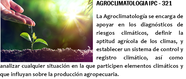 Presentacion de la materia: Agroclimatologia
